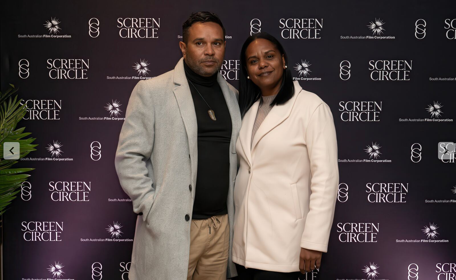 Robbie Crilly-Taylor and Wanita Calyun at Screen Circle